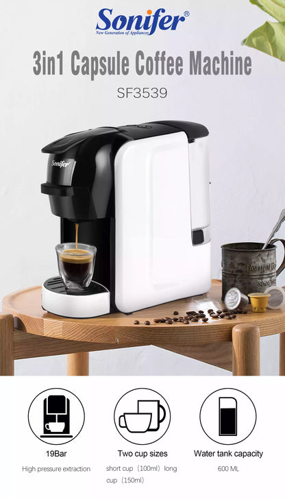 Sonifer 3 IN 1 Multi Capsule Coffee Machine