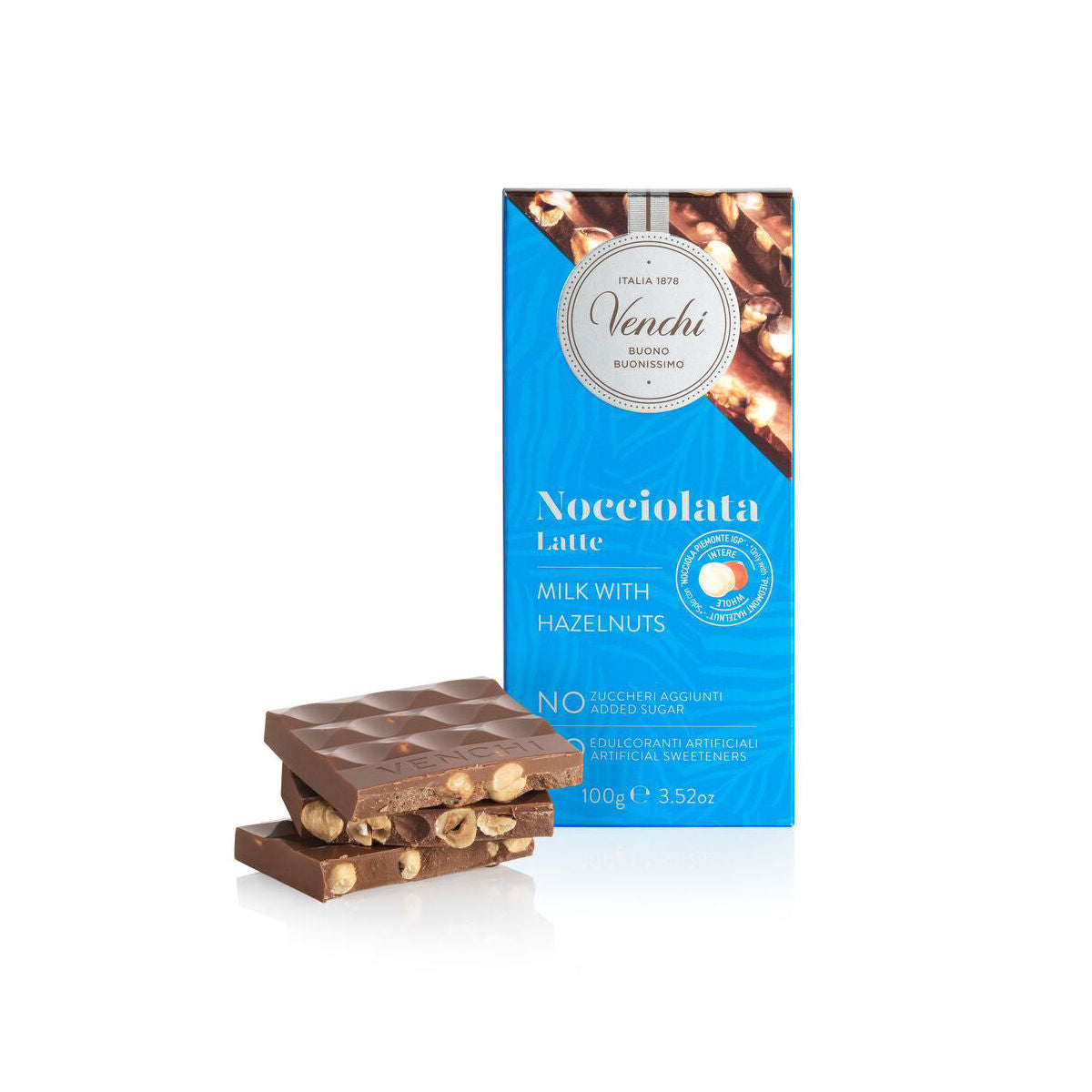 Venchi Milk & Hazelnuts Chocolate Bar