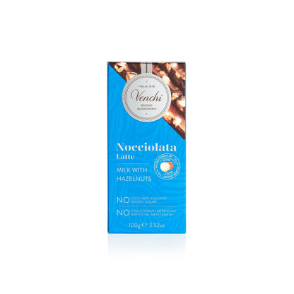 Venchi Milk & Hazelnuts Chocolate Bar