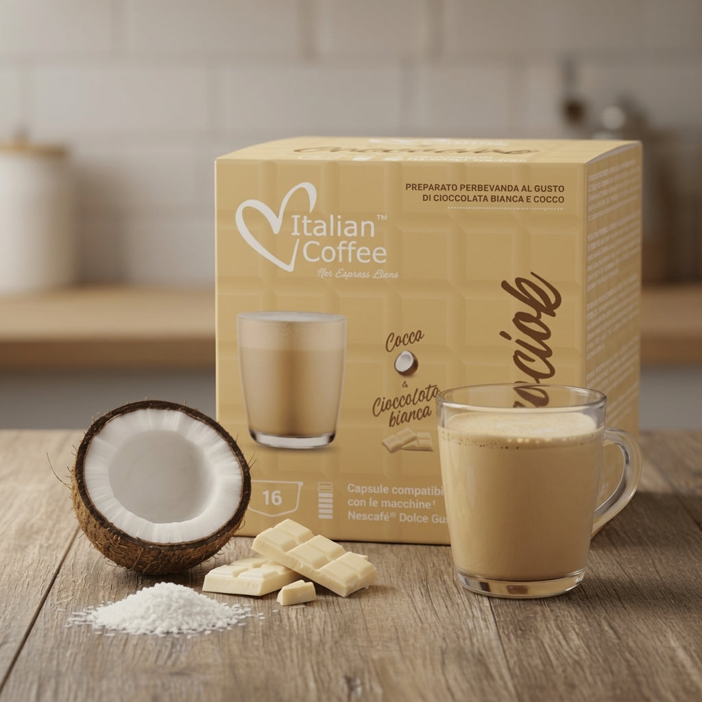 Coccociok – White Chocolate and Coconut - Compatible Capsules for Nescafe Dolce Gusto®