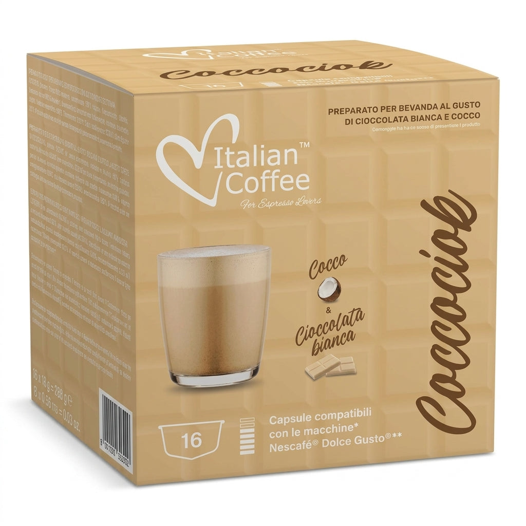 Coccociok – White Chocolate and Coconut - Compatible Capsules for Nescafe Dolce Gusto®
