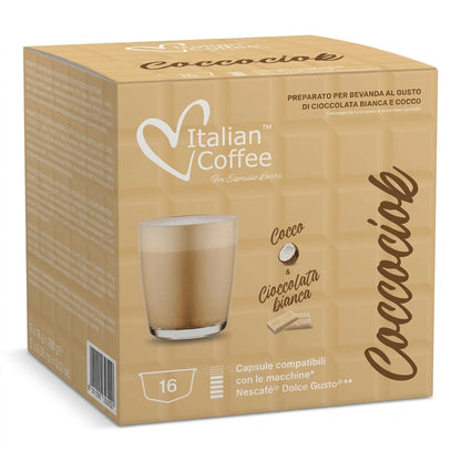 Coccociok – White Chocolate and Coconut - Compatible Capsules for Nescafe Dolce Gusto®