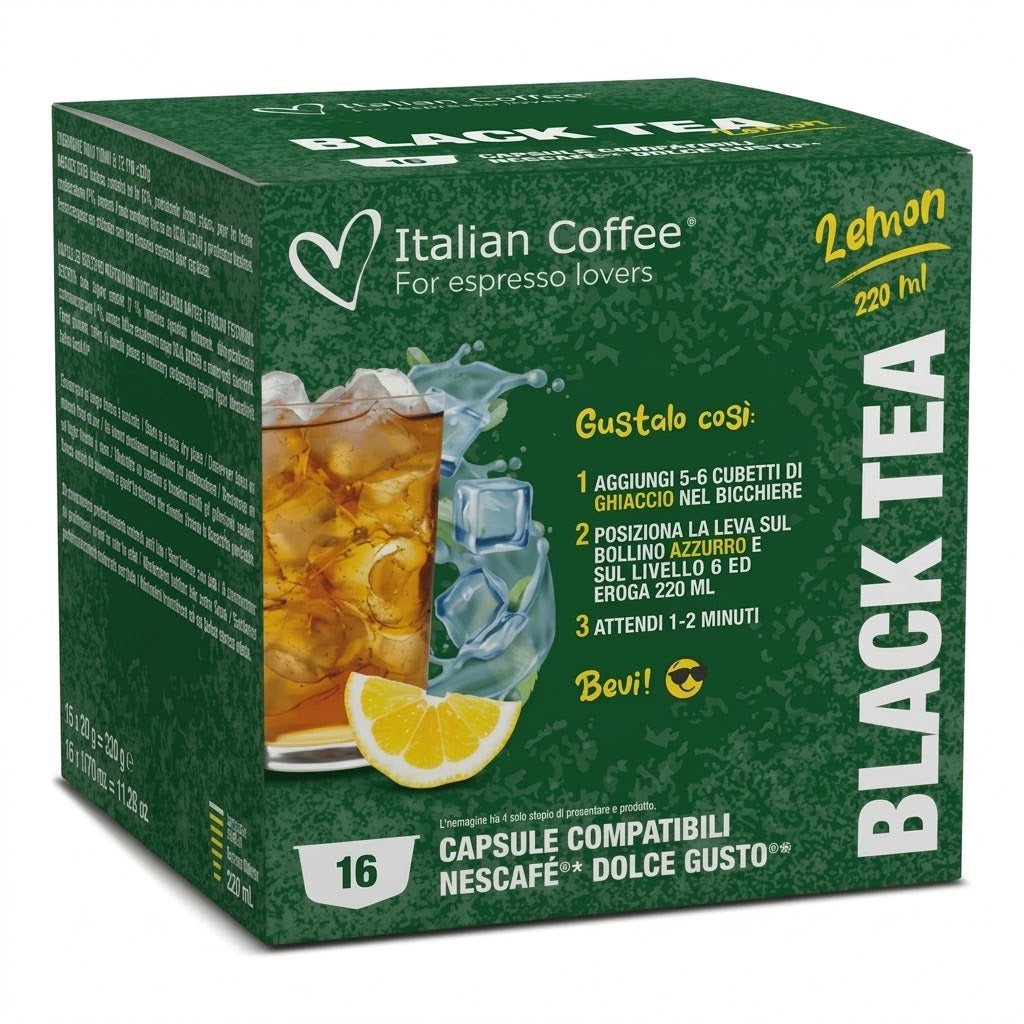 Ice Tea - Black Tea Lemon Flavor - Compatible Capsules for Nescafe Dolce Gusto®