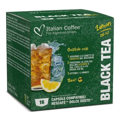 Ice Tea - Black Tea Lemon Flavor - Compatible Capsules for Nescafe Dolce Gusto®