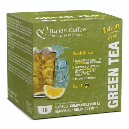 Ice Tea - Green Tea Lemon Flavor - Compatible Capsules for Nescafe Dolce Gusto®