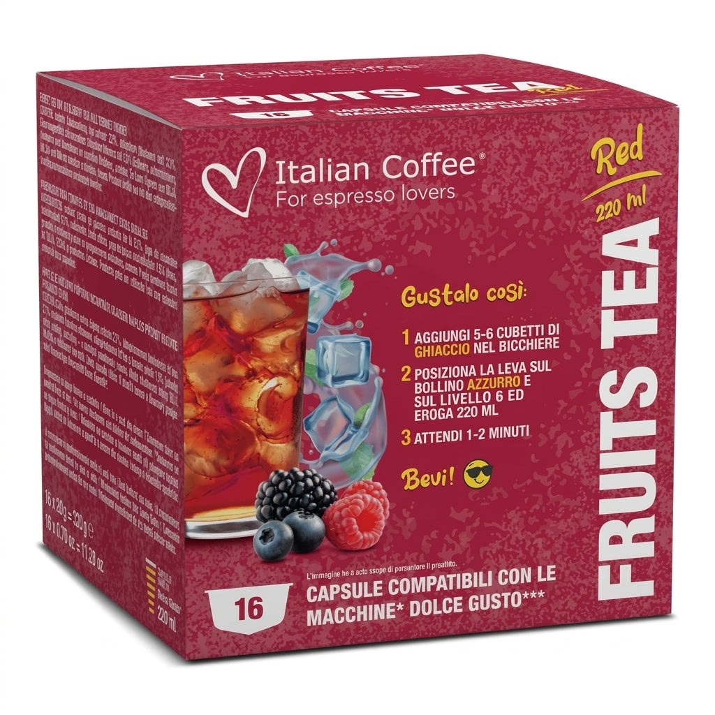 Ice Tea - Red Fruits Tea Flavor - Compatible Capsules for Nescafe Dolce Gusto®