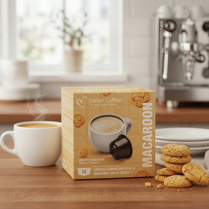 Macaroon – White Chocolate and Amaretto - Compatible Capsules for Nescafe Dolce Gusto®