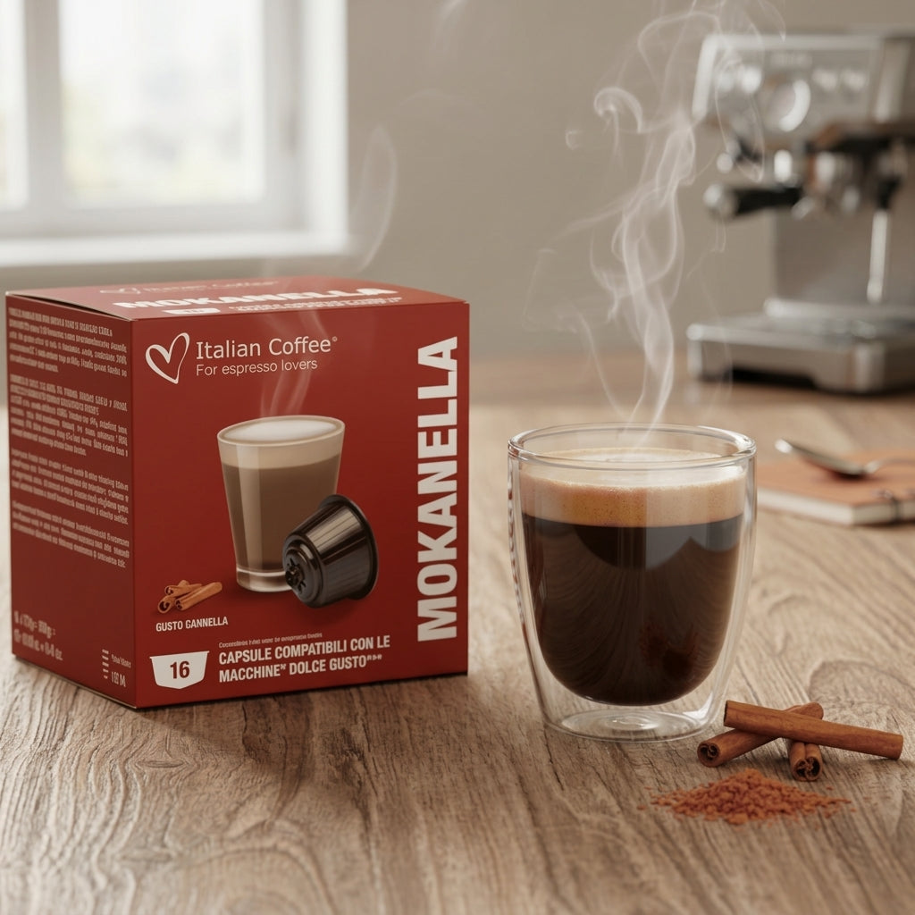 Mokanella – Cinnamon Mocha - Compatible Capsules for Nescafe Dolce Gusto®