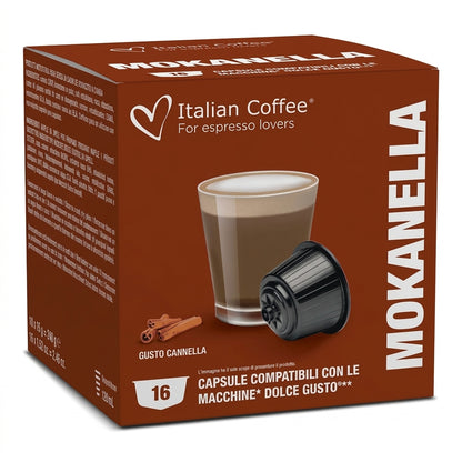 Mokanella – Cinnamon Mocha - Compatible Capsules for Nescafe Dolce Gusto®