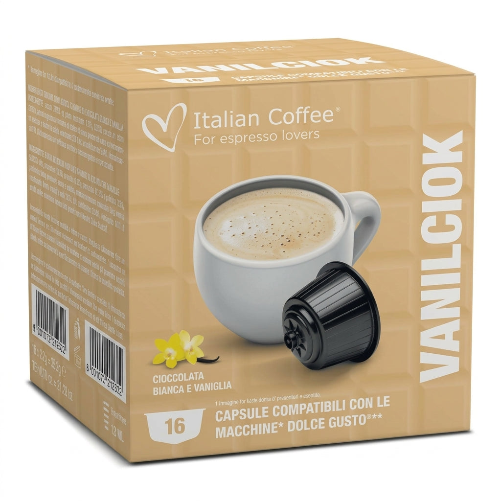 Vanilciok – White Chocolate and Vanilla - Compatible Capsules for Nescafe Dolce Gusto®